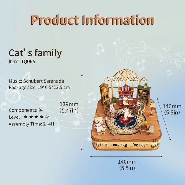Конструктор 3D міні-будинок Tonecheer Cat's Family TQ065 TQ065 фото