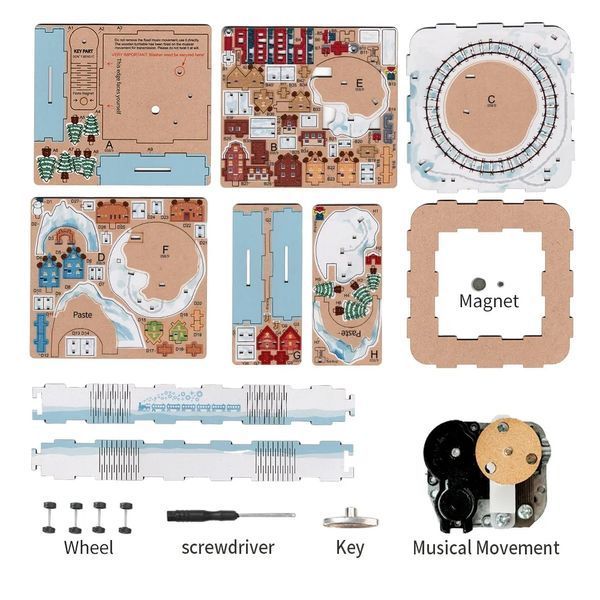 Конструктор 3D міні-будинок Tonecheer Snow Train TQ058 TQ058 фото