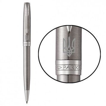 Ручка кулькова Parker SONNET UKRAINE Stainless Steel CT BP Тризуб біл. 84232_T001w 84232_T001w фото