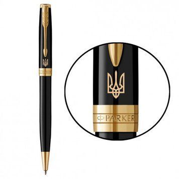 Ручка кулькова Parker SONNET UKRAINE Black Lacquer GT BP Тризуб 86032_T001y 86032_T001y фото