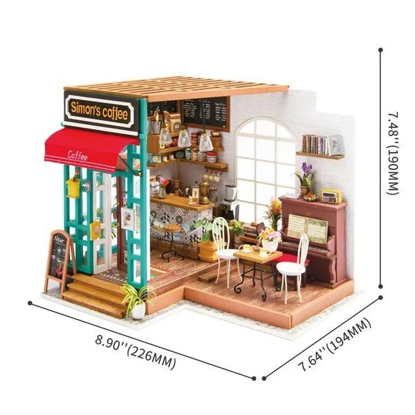 Конструктор 3D міні-будинок Robotime Rolife Simon&rsquo;s Coffee DG109 DG109 фото