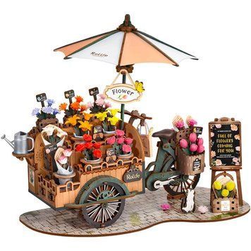 Дерев'яний 3D пазл Robotime Rolife Blossom Cart TGS03 TGS03 фото