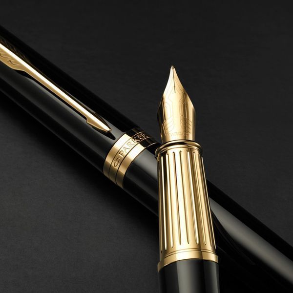 Ручка перова Parker INGENUITY Black Lacquer GT FP F 60 011 60 011 фото