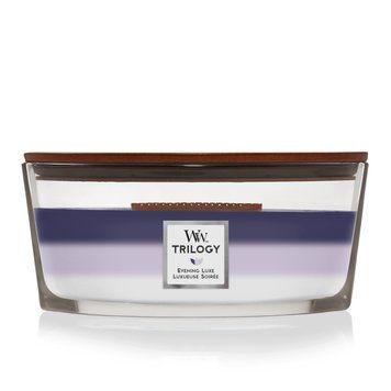 Ароматическая свеча Woodwick Ellipse Evening Luxe Trilogy с трехслойным ароматом 453 г 1743624E фото