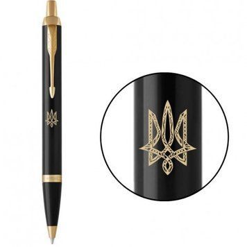 Ручка кулькова Parker IM Black GT BP Тризуб геометрія 22032_T058y 22032_T058y фото