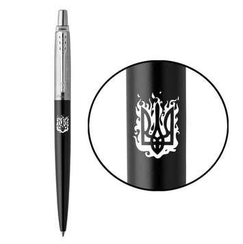 Ручка кулькова Parker JOTTER UKRAINE Bond Street Black CT BP Вогняний Тризуб 16232_T031w 16232_T031w фото
