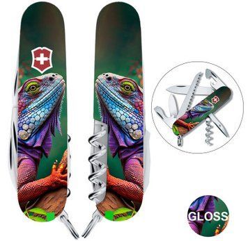 Складной нож Victorinox CAMPER ANIMAL Хамелеон 1.3613.3.F1020pw Vx13613.3_F1020pw фото