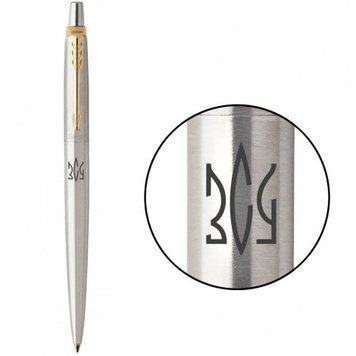 Ручка кулькова Parker JOTTER Stainless Steel GT BP Тризуб ЗСУ 16032_T039b 16032_T039b фото