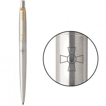 Ручка кулькова Parker JOTTER Stainless Steel GT BP Емблема ЗСУ 16032_W001b 16032_W001b фото