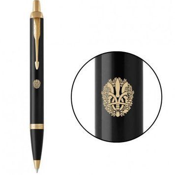 Ручка кулькова Parker IM Black GT BP Тризуб з дубовим вінком 22032_T061y 22032_T061y фото