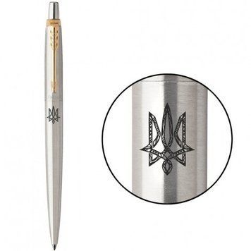 Ручка кулькова Parker JOTTER Stainless Steel GT BP Тризуб геометрія 16032_T058b 16032_T058b фото