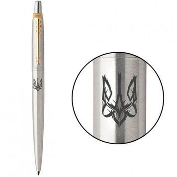 Ручка кулькова Parker JOTTER Stainless Steel GT BP Тризуб готичний 16032_T063b 16032_T063b фото